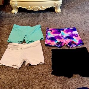 Bike shorts girls size 10/12 all four together made by TALLA